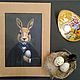 Картина: Пасхальный заяц. Картины. Honfleur ( Ирина Де Сен Леже ). Ярмарка Мастеров.  Фото №6