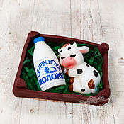 Косметика ручной работы handmade. Livemaster - original item Milk life soap gift set New year bull. Handmade.