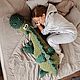 Подушка-игрушка зеленый дракон 140х45, Игрушки, Москва,  Фото №1