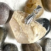 Украшения handmade. Livemaster - original item Danburite in a quartz shirt. sterling silver pendant.. Handmade.