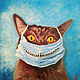 Painting cat in mask Cheshire cat on canvas for interior, Pictures, Ekaterinburg,  Фото №1