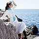 White felted dress with sleeves Lambada. Dresses. lenabaymut (Baymut). Online shopping on My Livemaster.  Фото №2