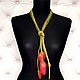 Felted necklace / Tie / necklace ' Red tulips'. Ties. Batik Silk Elcheva Sofia. Online shopping on My Livemaster.  Фото №2