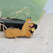 Украшения handmade. Livemaster - original item The badge on the Mad Squirrel backpack. Handmade.