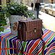 Wicker handbag, Shoulder bag, women's bag, Classic Bag, Astrakhan,  Фото №1