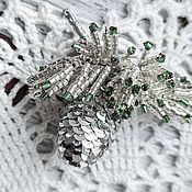 Украшения handmade. Livemaster - original item Pin brooch: a silver pin on a branch. Handmade.