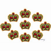 Материалы для творчества handmade. Livemaster - original item Patch embroidered Crown of the Russian Empire applique on felt. Handmade.
