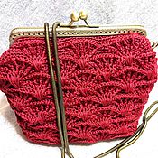 Сумки и аксессуары handmade. Livemaster - original item Bag with clasp, red. Handmade.