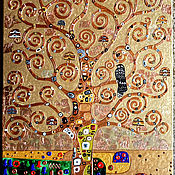 Картина модульная в абстрактном стиле Вдохновение Густавом Климтом