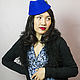 Cap hat 'Royal blue'. Hats1. Novozhilova Hats. My Livemaster. Фото №5