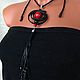 Red Coral pendant with rubber. Boho decoration, stylish pendant, Pendant, Voronezh,  Фото №1