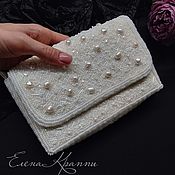 Сумки и аксессуары handmade. Livemaster - original item Beaded and pearl-embroidered handbag on a chain.. Handmade.
