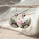Flower earrings polymer clay 'Morning hydrangeas', Earrings, St. Petersburg,  Фото №1