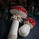 Textile mushrooms 'fly Agaric' embroidered with pearls. Stuffed Toys. Secret Jar. My Livemaster. Фото №5