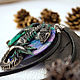 Azure Dragon Serpent pendant made of polymer clay. Pendant. MathomsCrafts (vsyakovina). Online shopping on My Livemaster.  Фото №2