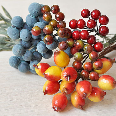 Материалы для творчества ручной работы. Ярмарка Мастеров - ручная работа Ягоды искусственные декоративные в ассортименте. Handmade.