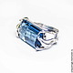 Stylish silver ring with a large London blue Topaz 20.11 ct! author's handmade. the only instance!
