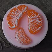 Материалы для творчества handmade. Livemaster - original item Silicone soap mold set of Mandarin slices. Handmade.
