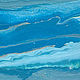 Круглое панно "Голубая абстракция" Интерьерная картина. Картины. Картины от  Ирины. Ярмарка Мастеров.  Фото №5