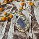 Кольцо с голубым халцедоном и топазами. Кольца. Karma-jewelry. Ярмарка Мастеров.  Фото №9
