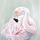 Flamingo Oil painting 30 x 40 cm tropical birds, Pictures, Moscow,  Фото №1