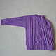 Sweaters & Jumpers: Light purple jumper with braid pattern. Sweaters and jumpers. 4 children-baby. My Livemaster. Фото №5