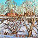 Order Oil painting 'March snow. Suzdal'. Fine Art for Joy. Livemaster. . Pictures Фото №3