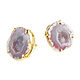 Pink earrings with Quartz, Large earrings pusety Quartz Druse. Stud earrings. Irina Moro. My Livemaster. Фото №4