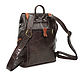  Women's Brown Leather Backpack Nia Mod. R. 50-622-1. Backpacks. Natalia Kalinovskaya. My Livemaster. Фото №6