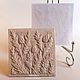 Textured Leaf Thistle 9 x 9 cm Textured Mat Silicone Mold, Tools, Astrakhan,  Фото №1