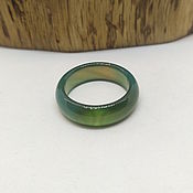 Украшения handmade. Livemaster - original item 17 r-r Ring Green agate (kza17). Handmade.