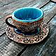 Античный чайный сервиз. Ручная керамика, набор посуды для чая. Сервизы. LAMA - Красивая посуда. Ярмарка Мастеров.  Фото №6