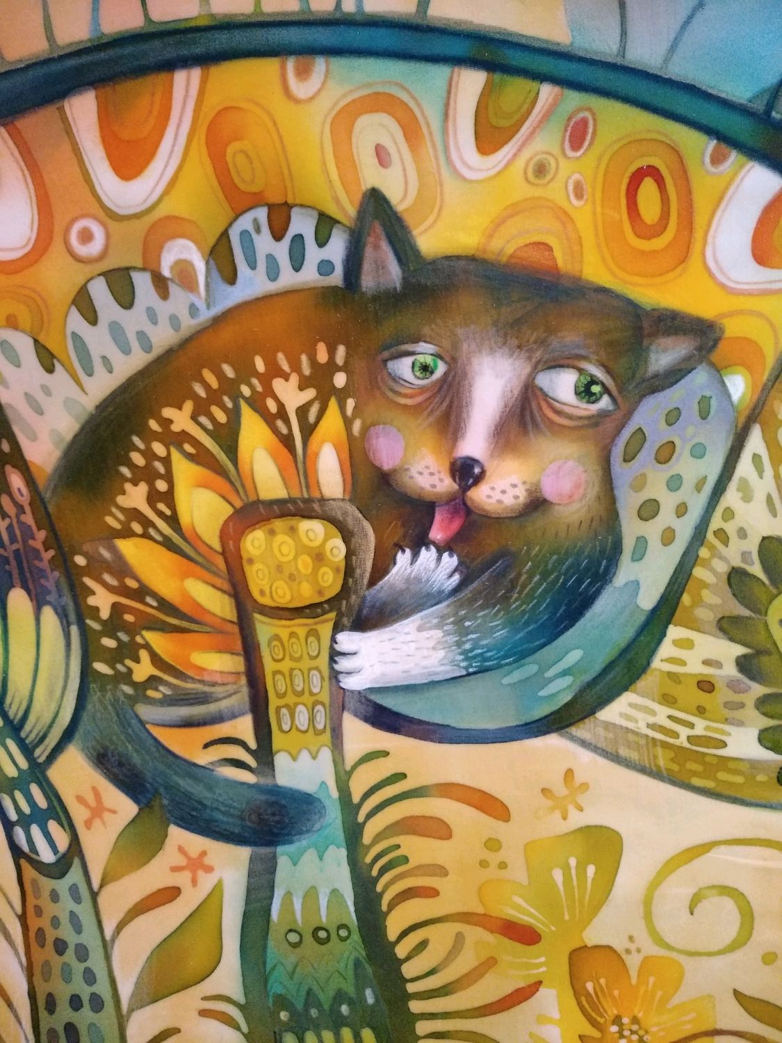 Хитрый кот в мексике живет. Живопись хитрый кот. Хитрый котик. Картины коты из материала. Картины из мультика коты.