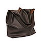 Shopper bag leather women's string bag made of leather package, Sacks, Moscow,  Фото №1