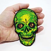 Материалы для творчества handmade. Livemaster - original item Zombie clothing Patch / Zombie skull chevron, patch. Handmade.