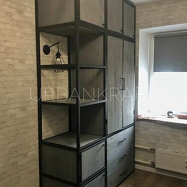 Шкаф в стиле лофт из сосны и металла. Urban Craft/Городское Ремесло. Мебель ручной работы - Ярмарка Мастеров Мебель ручной работы. Ярмарка Мастеров - ручная работа Шкаф в стиле лофт из сосны и металла. Handmade.