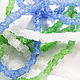 ФАКТУРА 10 шт белые зеленые синие африканские стеклянные бусины, Бусины, Москва,  Фото №1