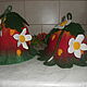 Strawberry" Hat for baths and saunas. Bath accessories. Svetlana Moreva. Online shopping on My Livemaster.  Фото №2