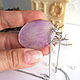 Delicate Pendant with Real Lilac Orchid Petals Rhodium Resin. Pendants. WonderLand. Online shopping on My Livemaster.  Фото №2