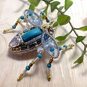 Украшения handmade. Livemaster - original item Fashion bug turquoise. Handmade.