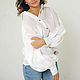 Льняная рубашка с пышными рукавами. Рубашки. e-fashion.spb. Интернет-магазин Ярмарка Мастеров.  Фото №2