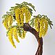 Желтое дерево из бисера. Растения. Мастерская 'Сказочный мир'. Интернет-магазин Ярмарка Мастеров.  Фото №2