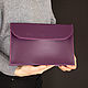 Order Purple clutch (leather clutch bag) New Year's Gift. migotobags. Livemaster. . Classic Bag Фото №3