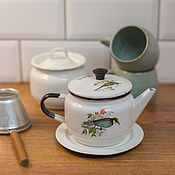 Винтаж handmade. Livemaster - original item Vintage teapots: By spring, the case ) The tit has already started singing)). Handmade.