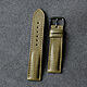Leather watch strap with olive podium. Watch Straps. odalgoods (odalgoods). My Livemaster. Фото №5