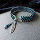 Black bird beaded bracelet', Bead bracelet, Saratov,  Фото №1