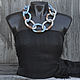 Knitted Linen Chain Necklace. Necklace. TETstudio. Ecostyle.. Online shopping on My Livemaster.  Фото №2