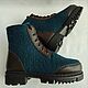Order Boots felted Petrol h15. Zhanna. Livemaster. . Boots Фото №3