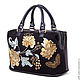 SAC 'Embroidery Peonies'. Valise. Pelle Volare. Online shopping on My Livemaster.  Фото №2