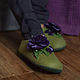 Felted women's olive slippers with a rose. Slippers. MURDASOVA OLGA Author's felt. Online shopping on My Livemaster.  Фото №2